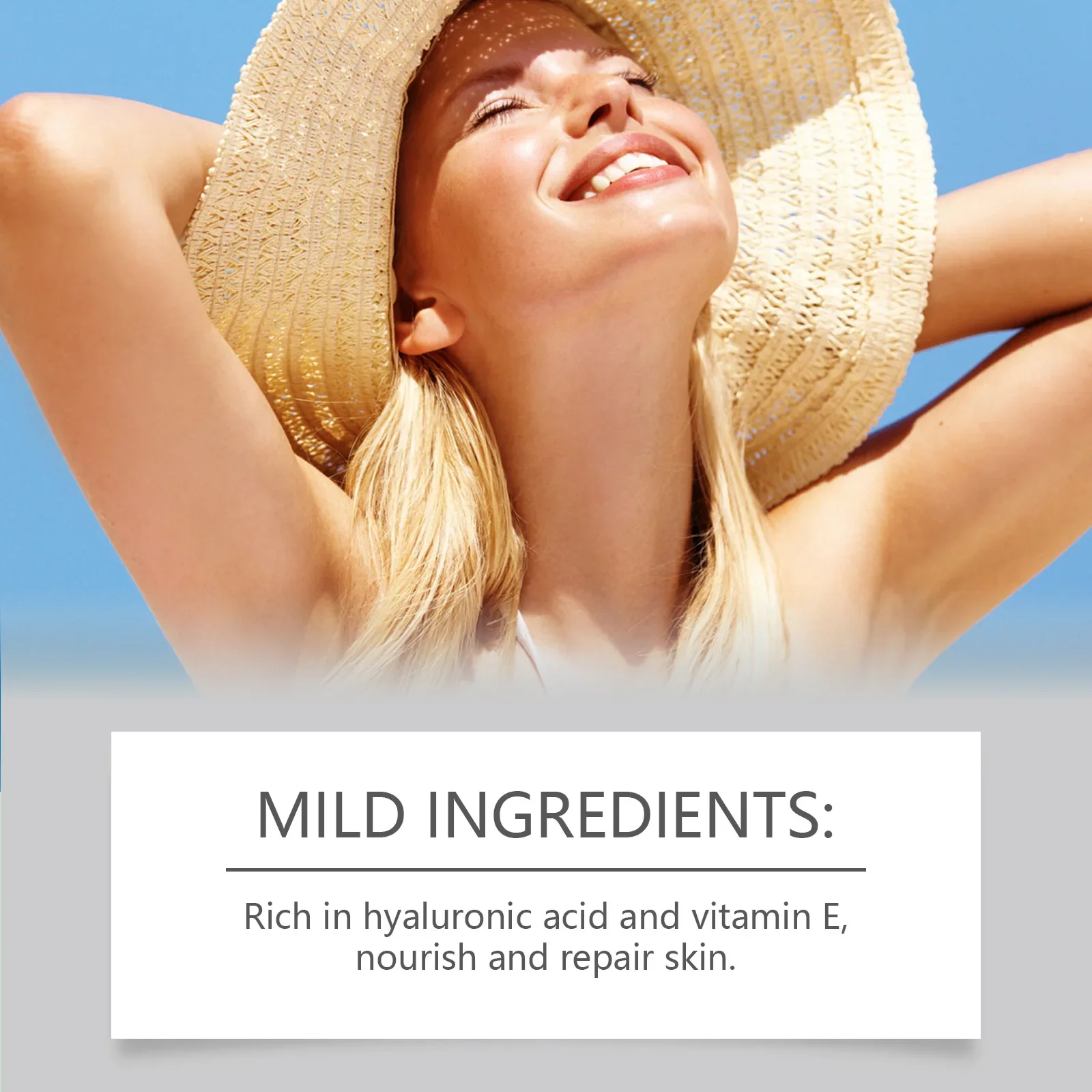 Hyaluronic Acid Sunscreen Outdoor UV Protection Isolation Gentle Moisturizing Protective Cream Soothing Skin Sun Protection