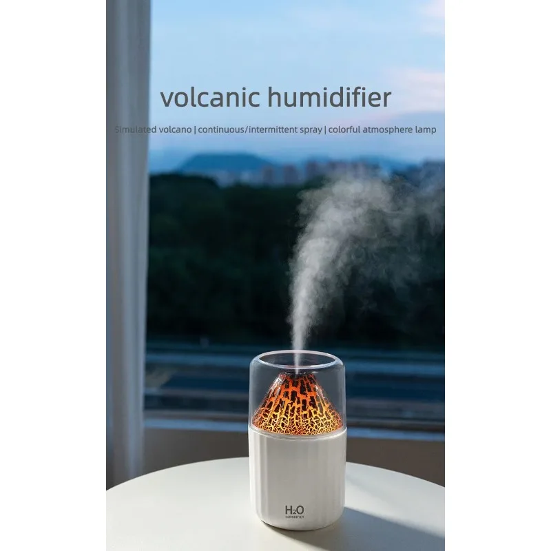 시뮬레이션된 화산 컬러 램프 가습기 USB 아로마테라피 디퓨저는 자동차, 가정, 침실에서 선물로 사용하기에 적합합니다.
