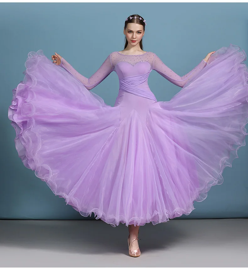 fitted lace wedding dress Purple Latin-Rhythm Dress main image 1