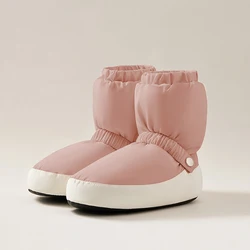 Dance warm boots women's warm-up ballet cotton shoes plus velvet soft sole children's dance winter dance shoes free shipping