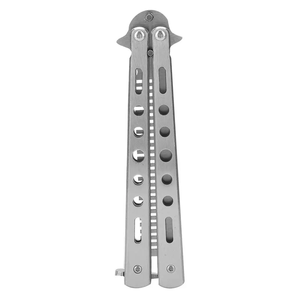 

Silver Folding Comb for Professional Salon: Stainless Steel Hair Brush & Barber Training Tool
