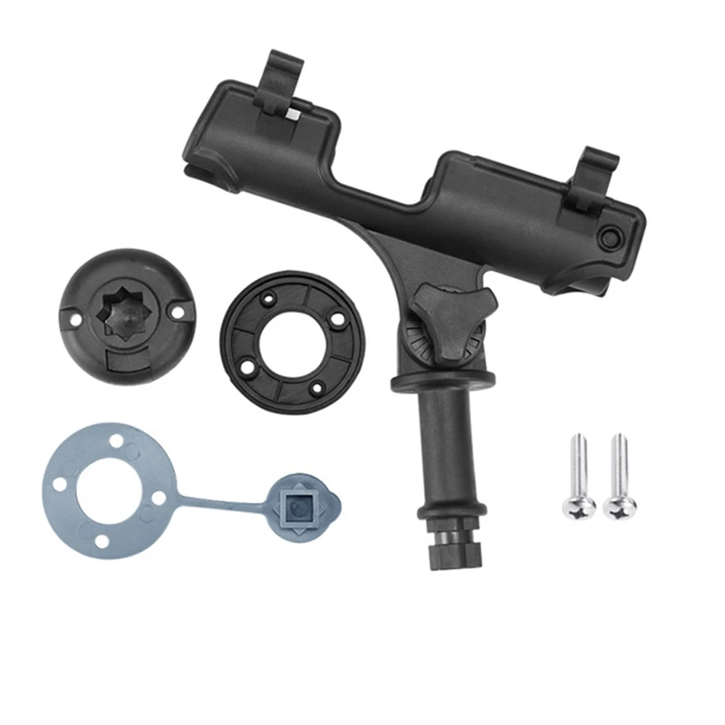 NALFI-Kayak Fishing Rod Holder Universal Fit Kit 360-Degree Adjustment Canoe Draft Fishing Boat Powerlock Rod Holder Black
