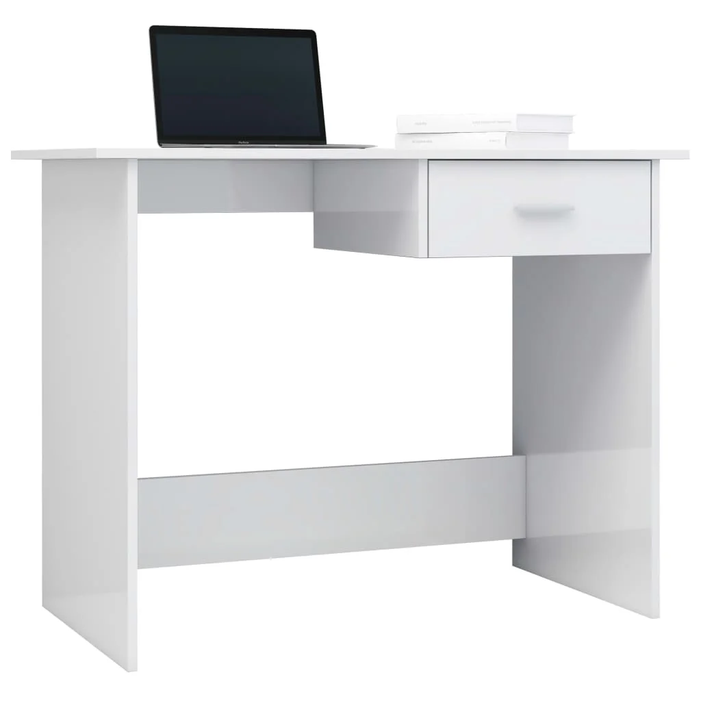 Just white desk table 1 drawer 1 door 73x108x50. Modern office