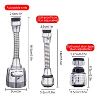 Kitchen Stainless Steel Faucet Sprinkler Water-saving Device Lengthening Rotating Splash Proof Sprinkler Spray Extender Bubbler 2