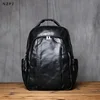 NZPJ Genuine Leather Men Backpack Fashionable Top Layer Cowhide Backpack Large Capacity Computer Bag Suitable For 16 Inch Laptop 1