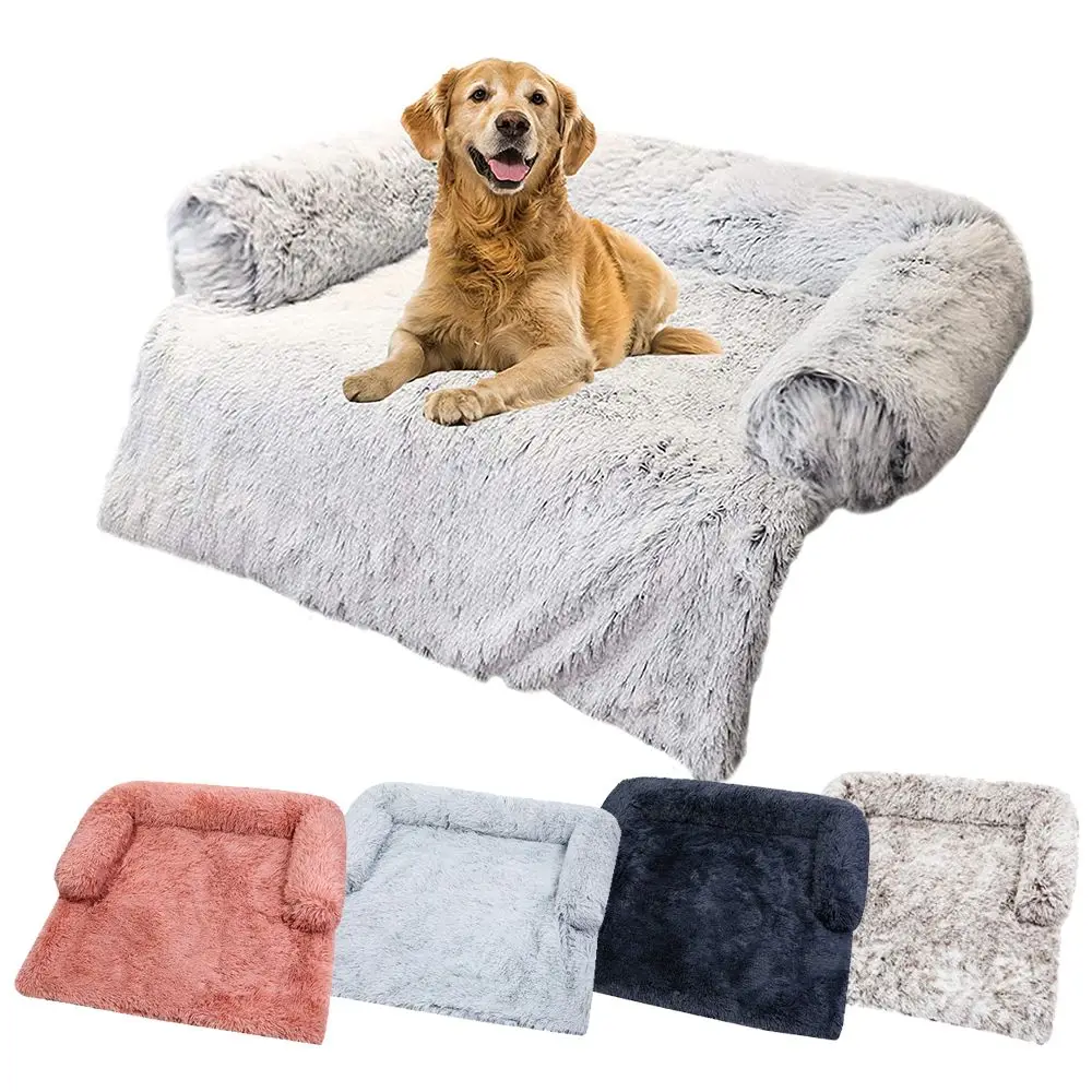 

Nonskid Bottom Sofa Cover Couch Cover Kennel Cushion Blanket Warm Cat Mat Dog Sofa Removable Plush Pet Bed