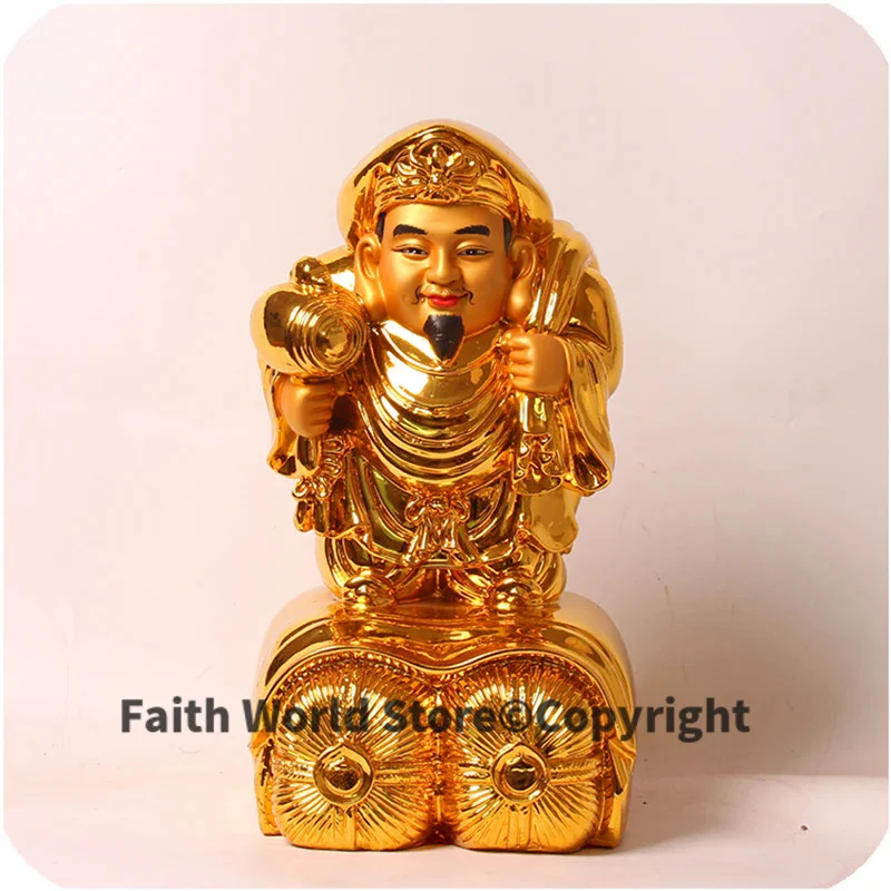 

large Southeast Asia India Japan HOME SHOP Shrine Recruit money GOOD LUCK gold God of fortune Mahakala DA HEI TIAN god statue