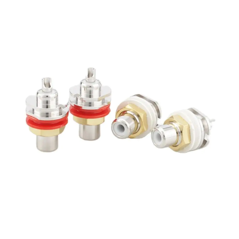 CMC 8-Pack Gold Plated RCA Jacks - 816-WU Panel Mount Female Sockets For DIY Audio