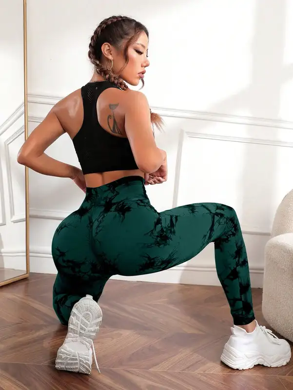 CZGUKE New Tie Dye Yoga Pants Sport Leggings Women Seamless High Waist Push Up Woman Tights Fitness Workout Leggins Gym Clothing