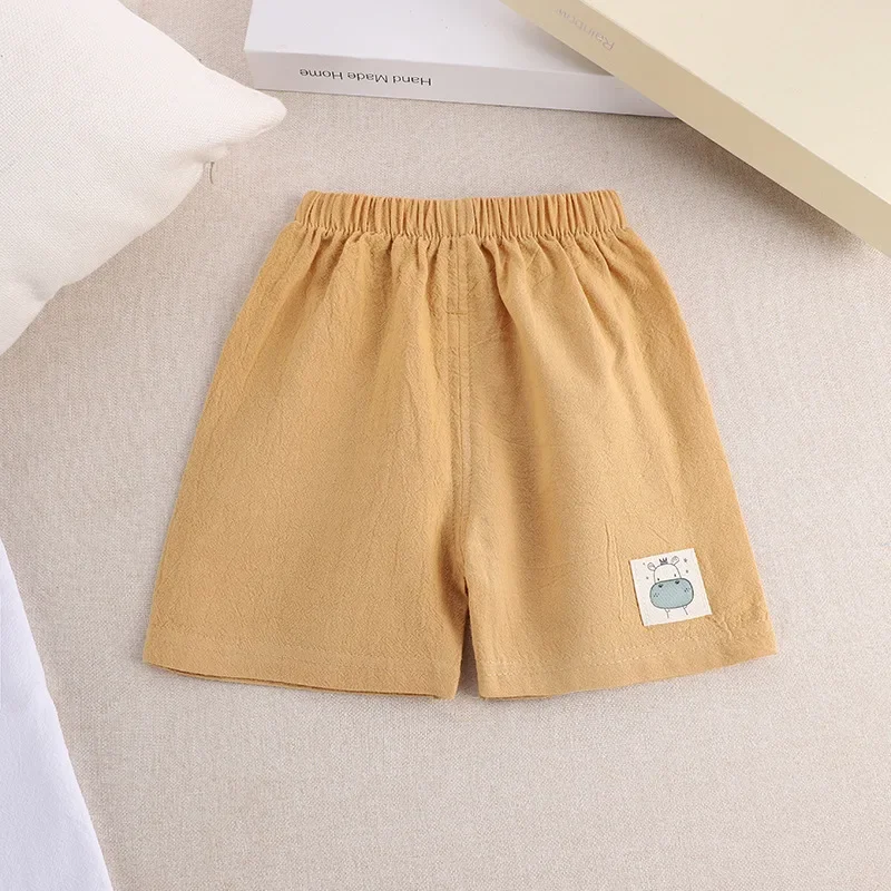 1-5 Years Kids Summer Shorts Boys Korean Style Cotton and Linen Short Pants Toddler Little Children Cute Shorts kids shorts