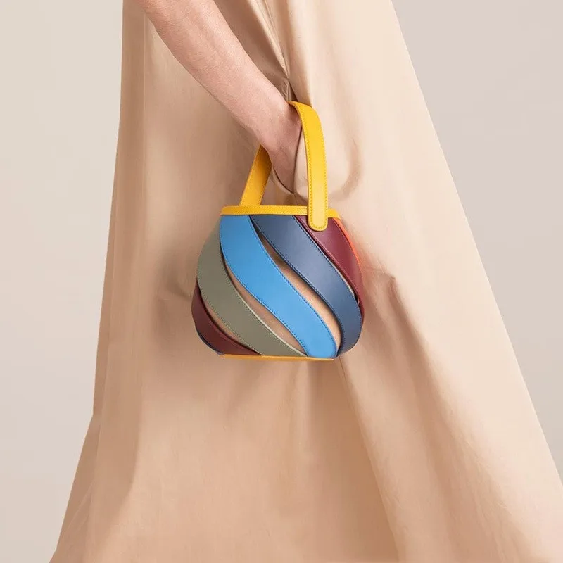 

Multi Colors Joint Fashion Handbag Bowler Bag Women'S Bucket Bags
