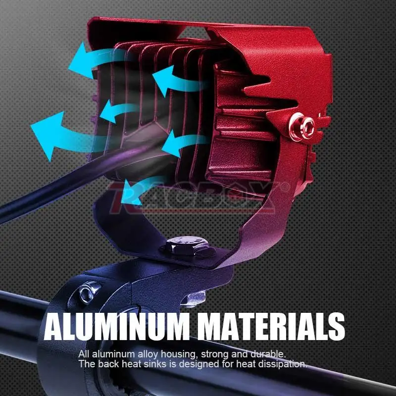90W/100W Motorcycle LED Spotlight Blue Devil Eyes High Power Headlight Lens Whit