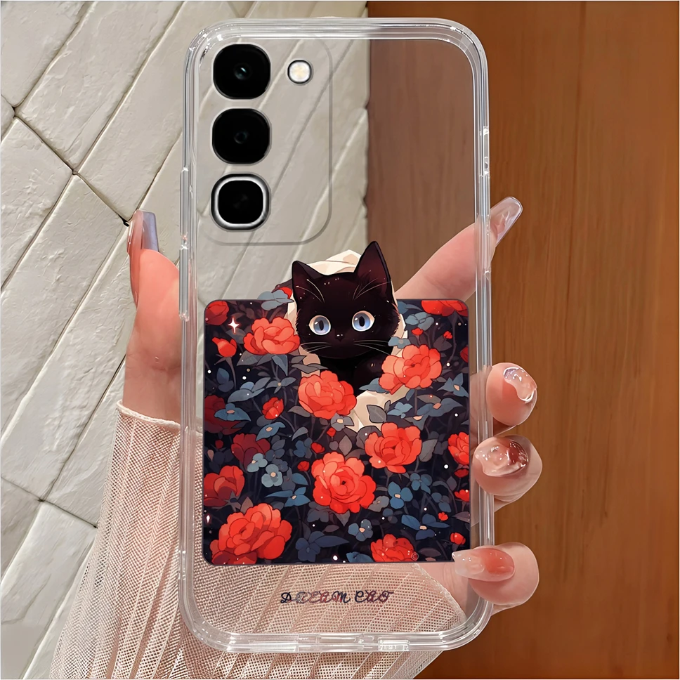 Cute Cartoon Clear Soft TPU Silicone Shockproof Phone Case - Anti-Slip Cover