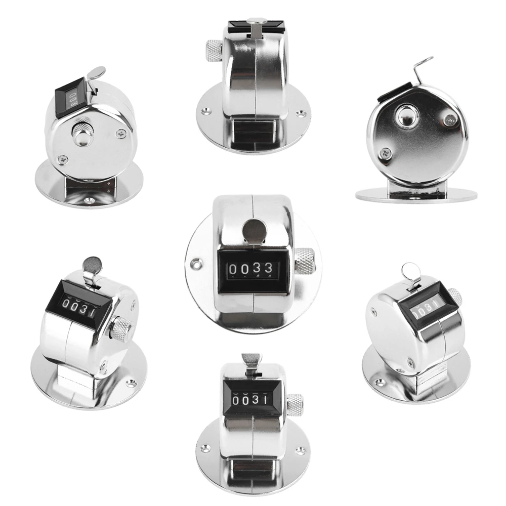 Mini Digital Hand Tally Counter Mechanical Manual Counting Golf Clicker Training Counter 4 Digits Number Portable Tally
