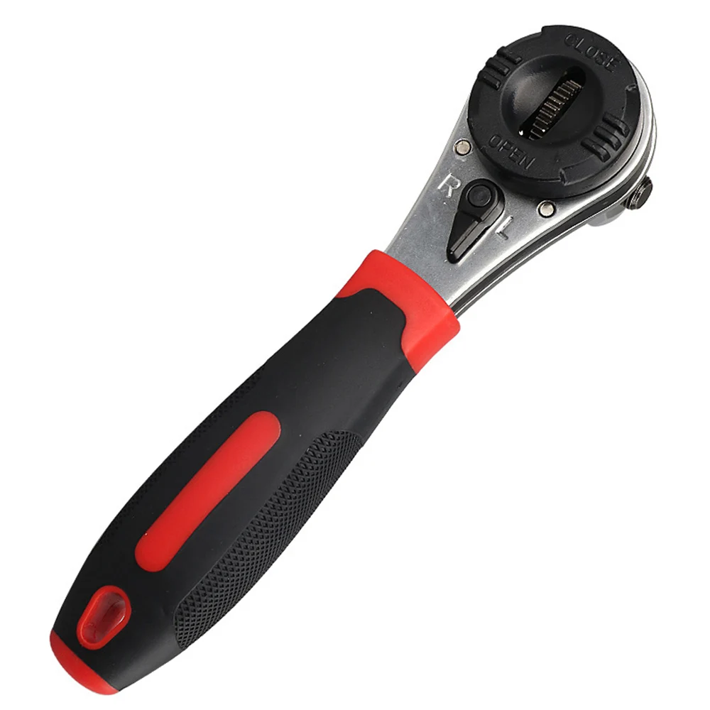 

6-22mm Adjustable Ratchet Wrench Socket Wrenches with Non-Slip Handle Plumbing Pipe Torque Spanner Hand Tools for Repairing