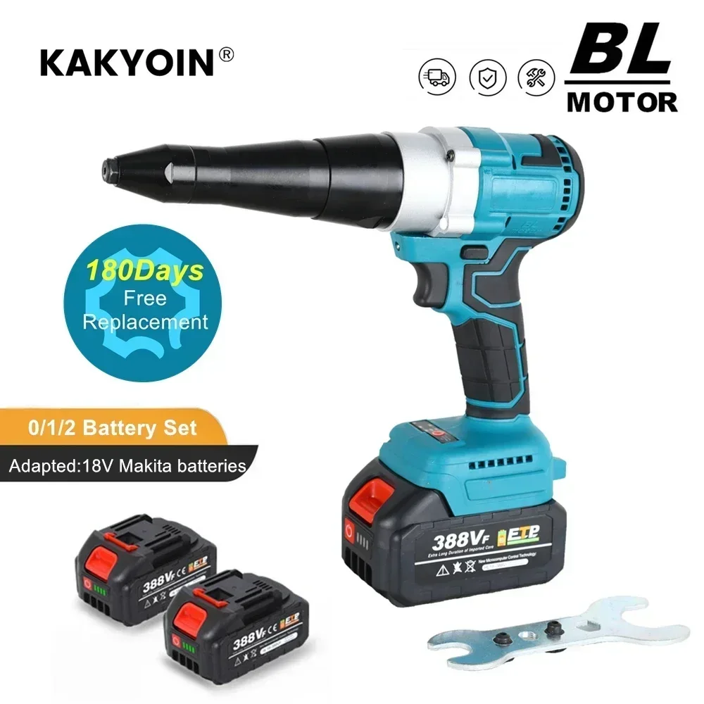 

18 в бесщеточный Электрический пистолет для заклепок, электроинструменты для аккумулятора Makita, бесщеточная заклепочная гайка 2,4-4,8 мм, беспроводной пистолет для заклепок