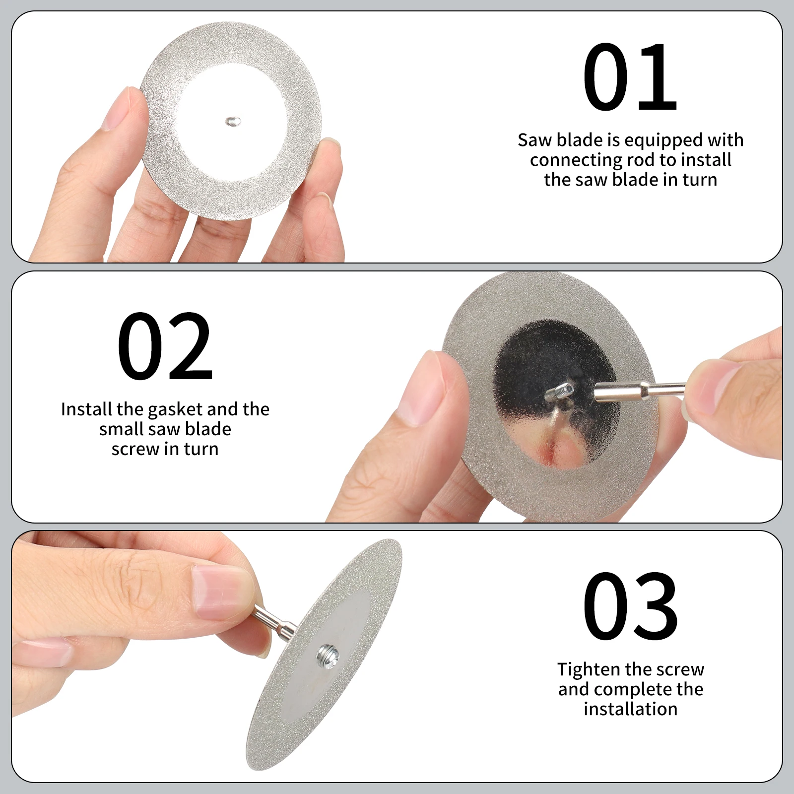 5pcs/Set 20/30/40/50mm Diamond Cutting Disc Mini Circular Saw Blade Rotary Grinding Tool For Jade Glass Thin Iron Stone Cutting