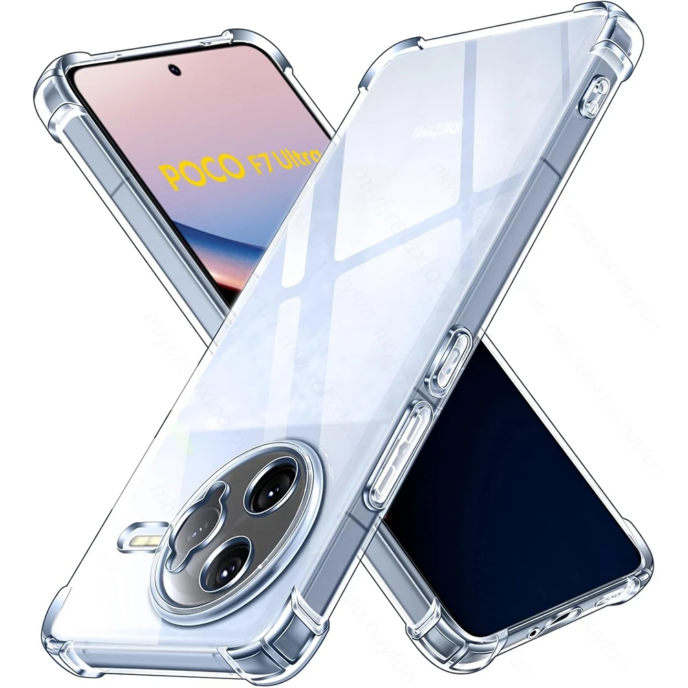 Transparent Protective Case with Camera Glass and Screen Protector