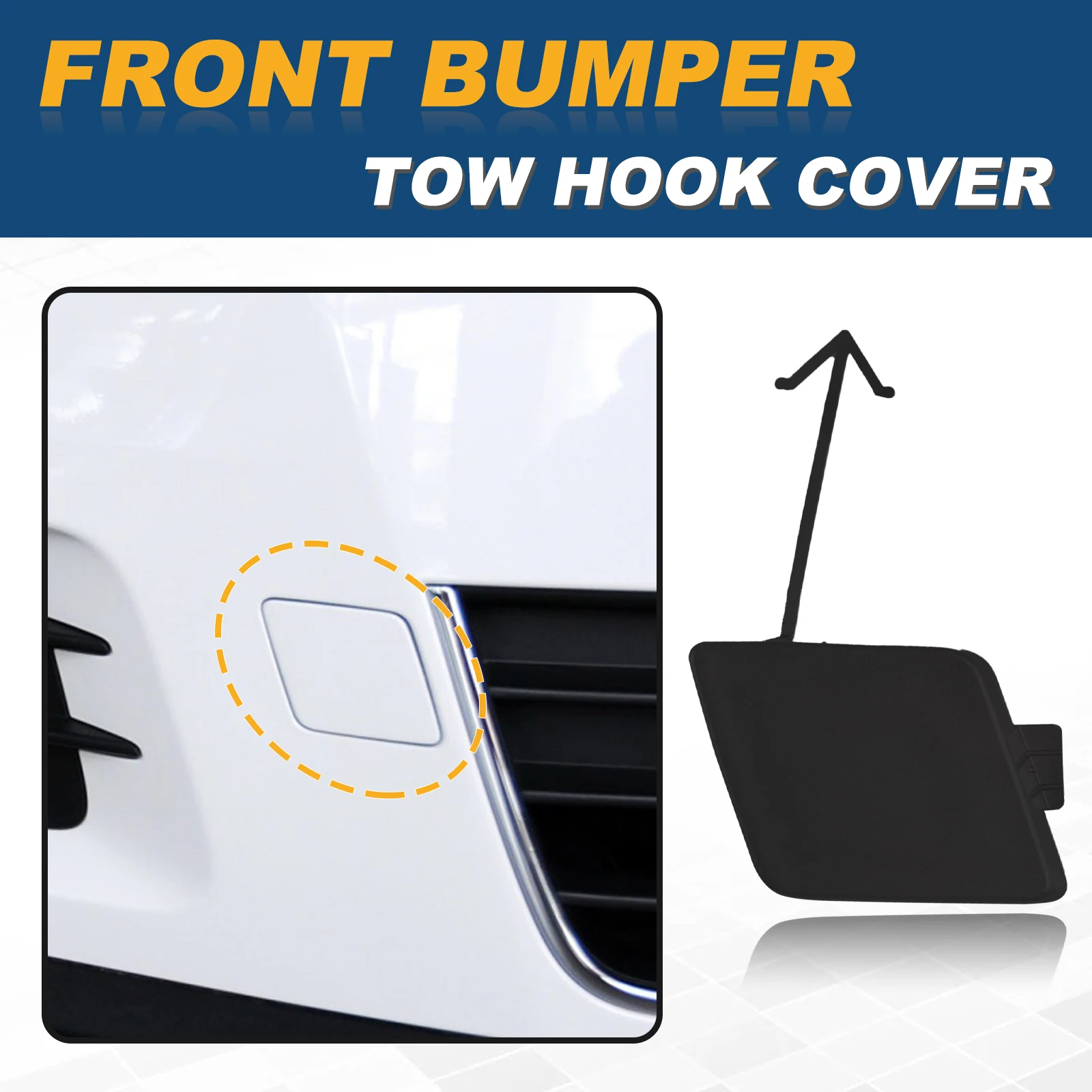 Front Bumper Tow Hook Cap Towing Eye Cover For VW Tiguan 2009-2011 5N0807241 Car Accessories