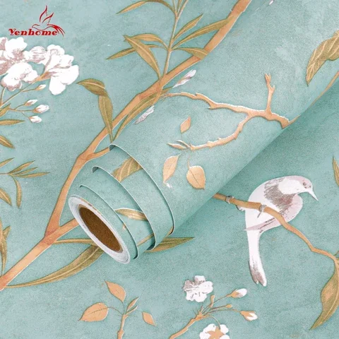 

Наклейки на стену с растениями и цветами в стиле ретро, экологичные нетканые обои для гостиной, спальни, домашний декор