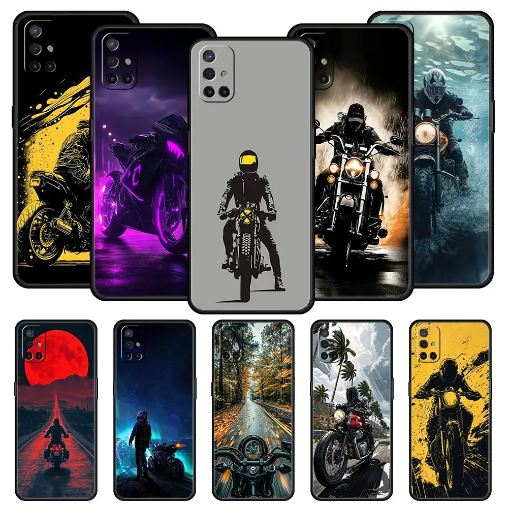 Sleek Motorcycle-Themed Phone Case Cover