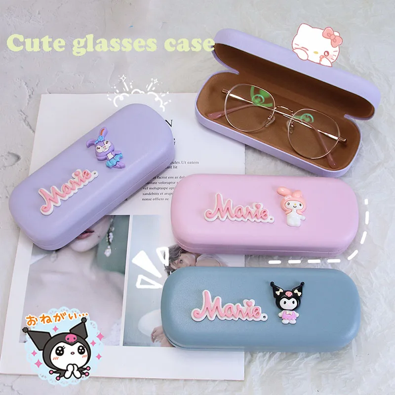 

New Cute Mymelody Cinnamoroll Glasses Case Female Fashion Japanese Student Ins Glasses Case Cartoon Sanrio Sunglasses Case