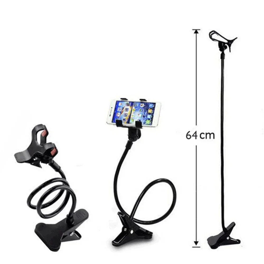 Lazy Person Mobile Phone Bracket Clamp Bedside Desktop Flexible Long Arm Gooseneck Bracket With Handle Overhead Live Brackets