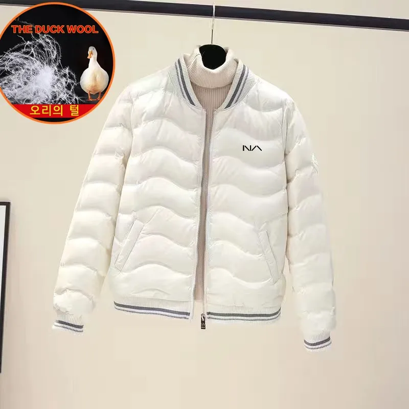 

Women's Golf jacket Light soft down jacket Ladies White duck down Winter warm casual baseball suit golf wear duck feather coats
