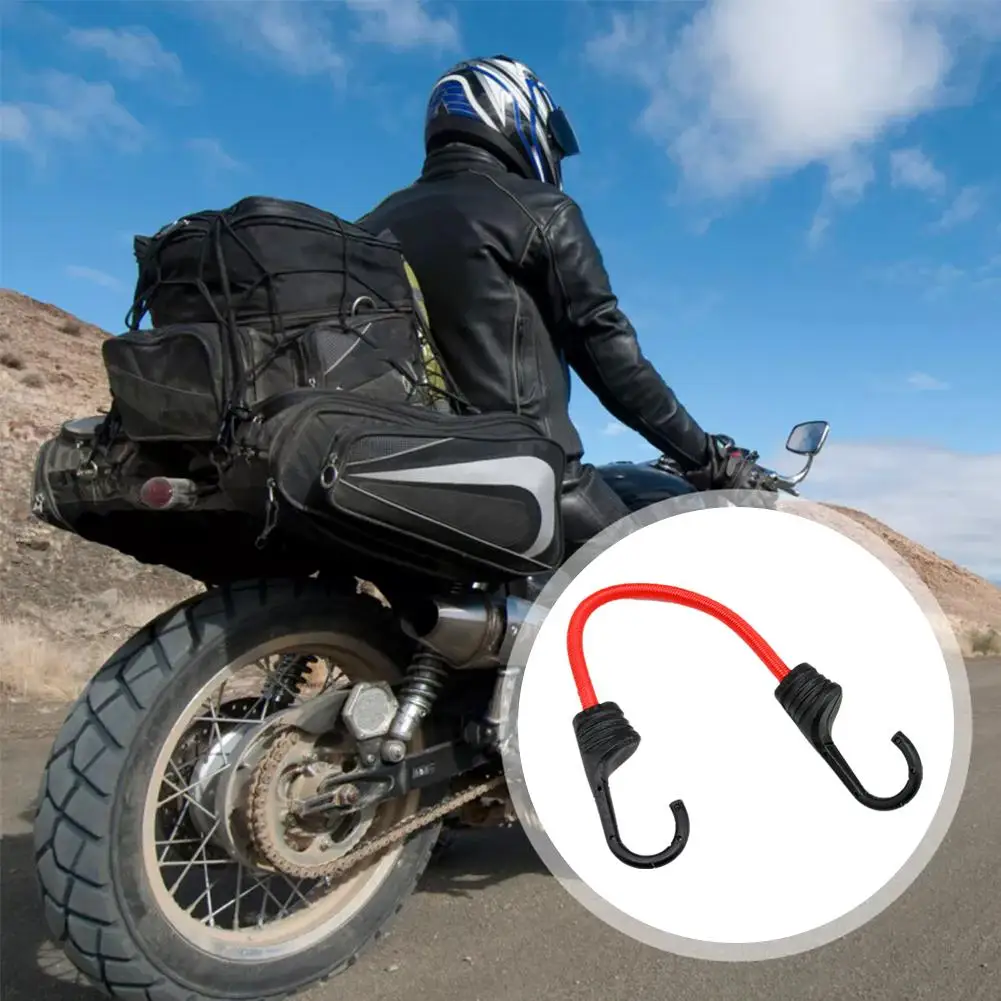 Runk Bicycle Hook Rope Elastic Luggage Rope Motorcycle Cargo Fixing Belt Elastic Reinforcement Binding Belt 30/45/60/90/100cm