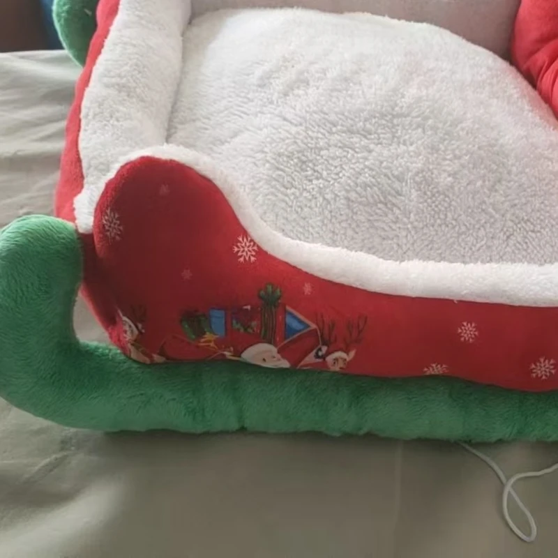 Canapé Pour Chien, Panier Traîneau De Noël Pour Chien, Christmas Dog