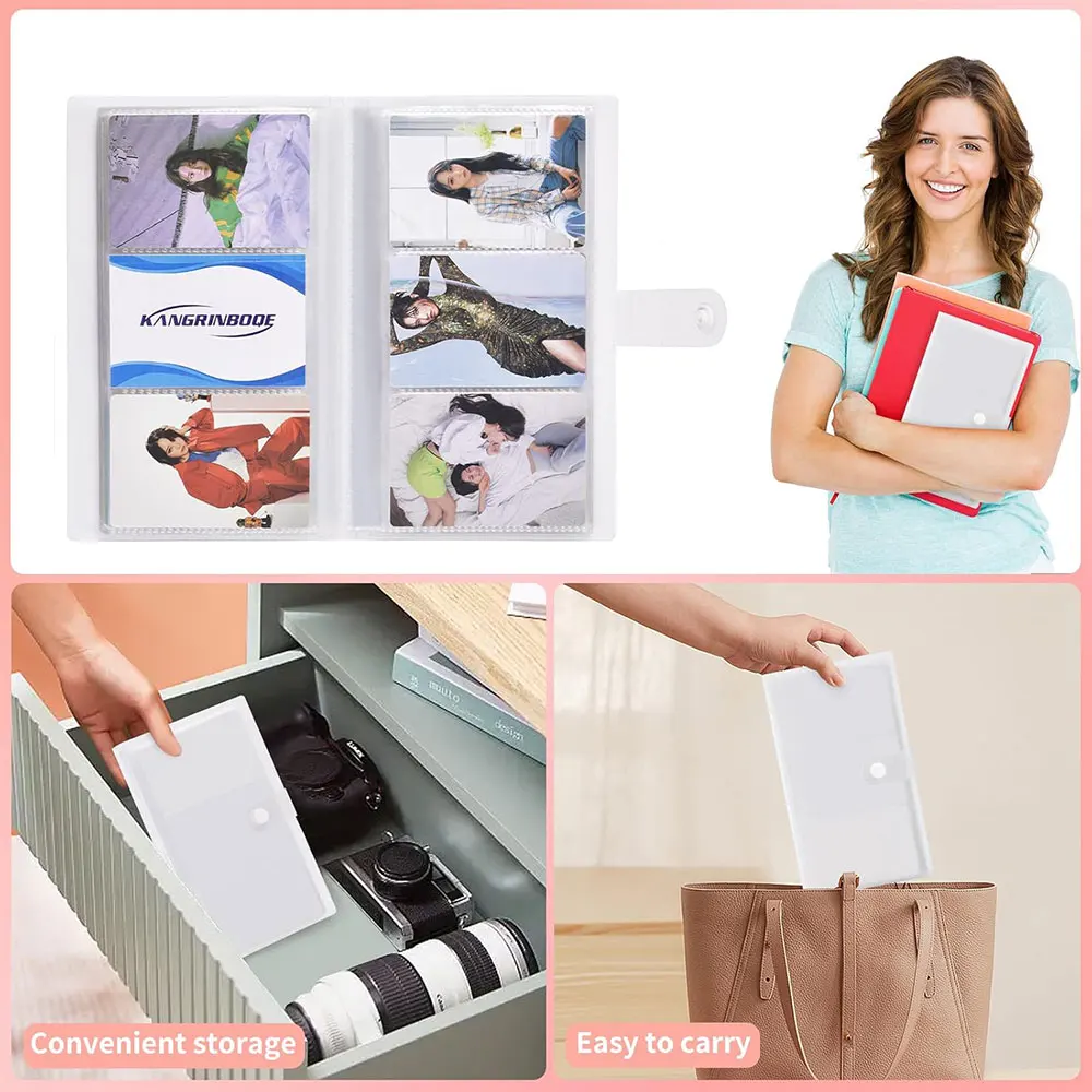 Kpop Transparent Photo Album Mini Polaroid Album Photo Train Ticket Card Collection Book Jewelry Card Photocards Holder Pages