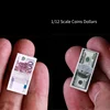 1/12 Scale Coins Dollars Euro Money Scene Accessories Toys for dollhouse Mini Miniature Model Miniature Accessories 1