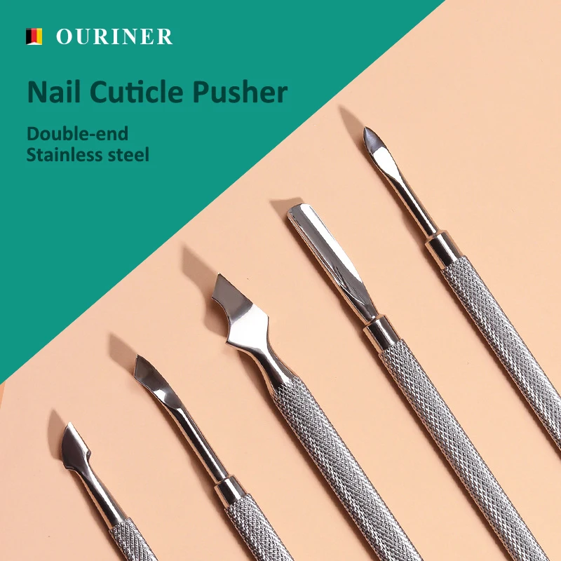Salon-Double-ended-Stainless-Steel-Cuticle-Pusher-Dead-Skin-Push ...
