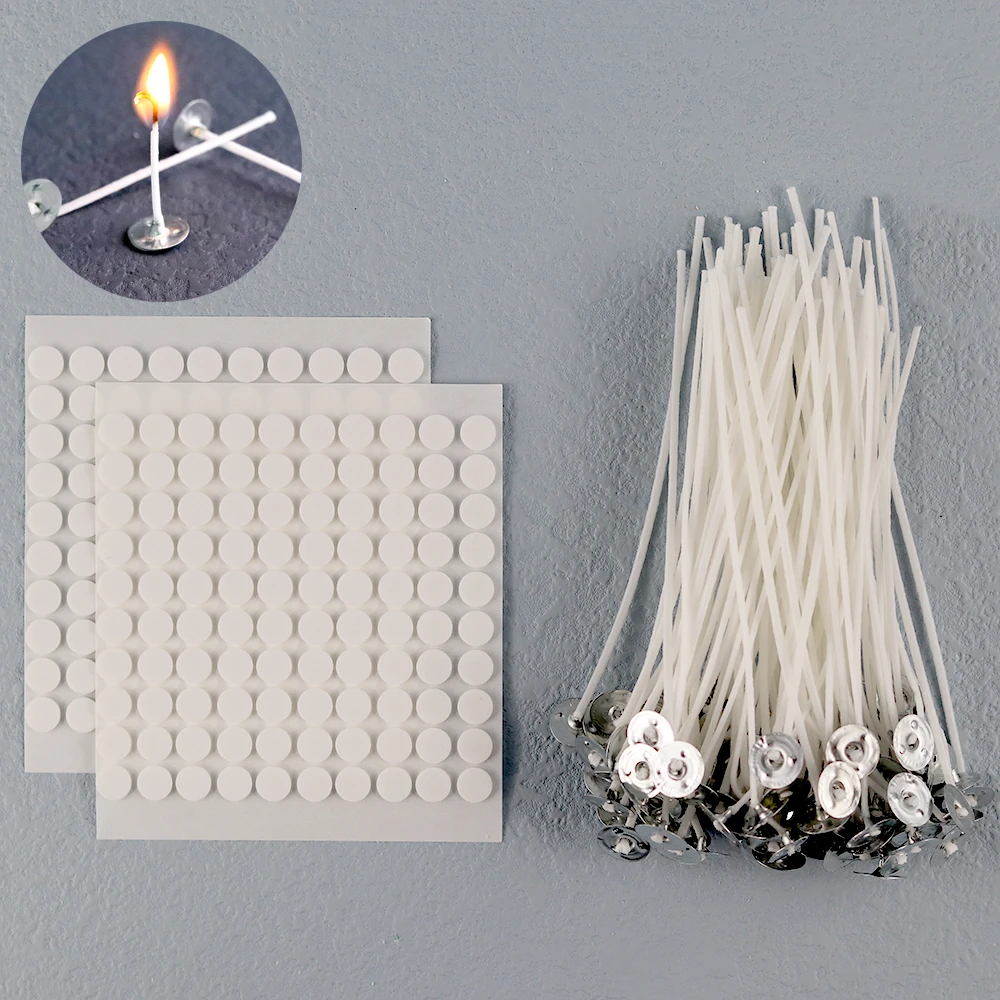 Waxed Cotton Candle Wicks Set Smokeless Pre Waxed Kerosene Lamp Wax