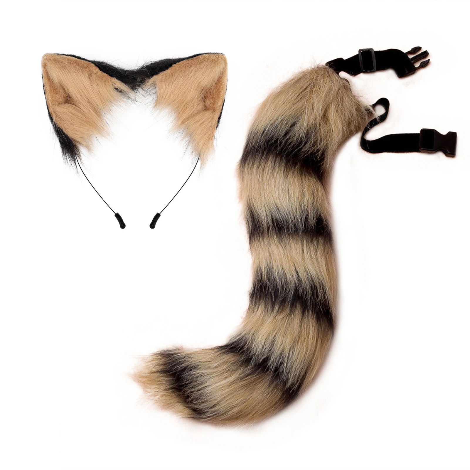 Set Coda E Orecchie Da Volpe In Finta Pelliccia – Morbido E Soffice – Per Cosplay Halloween Festa – Con Collana A Campanello – Bambini E Adulti - 4
