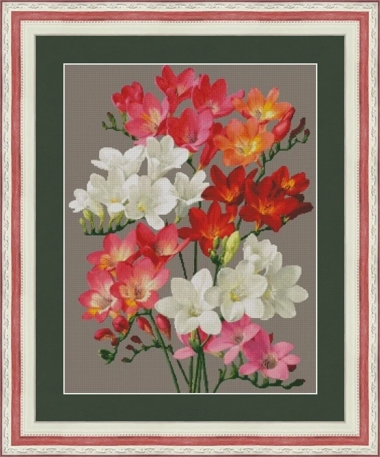 

Top Quality Counted Lovely Cute Cross Stitch Kit Santa Father flowers 3-54-68