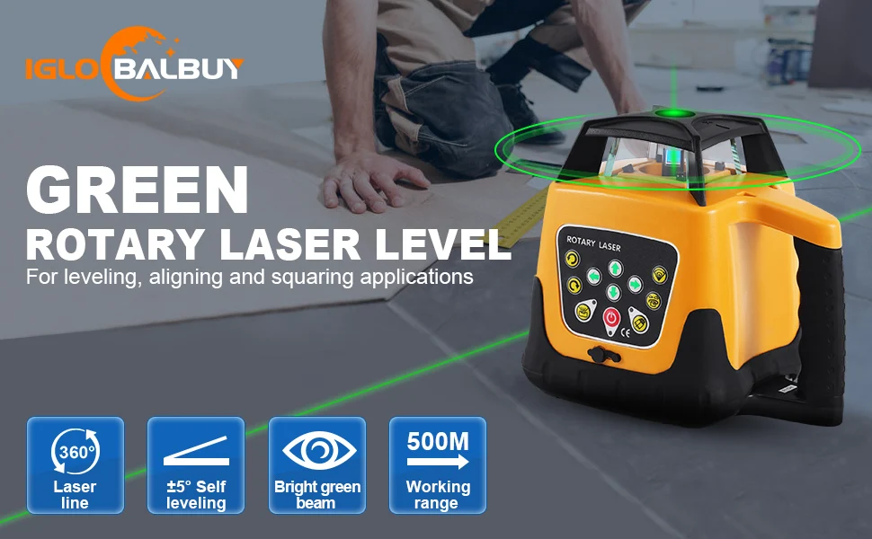 Automatic Electronic Self-Leveling Rotary Rotating Green Laser Level Kit 500M