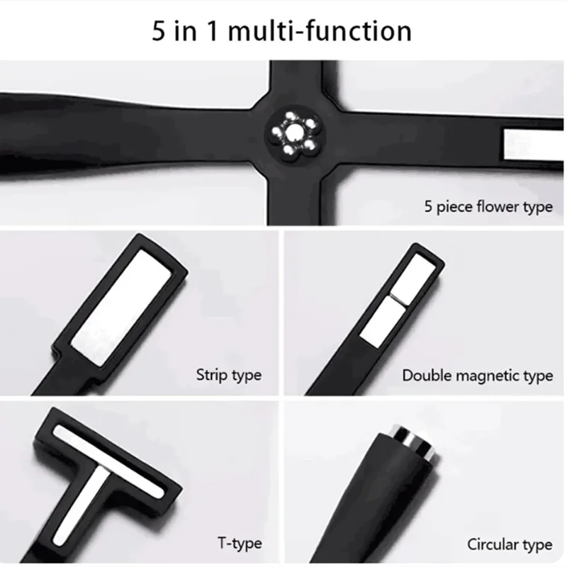 Magnetic Nail Art Tools 5 IN 1 Multi-function Cat Eye Stick Magnet Board for Nail Gel Polish Line Strip Effect Decal