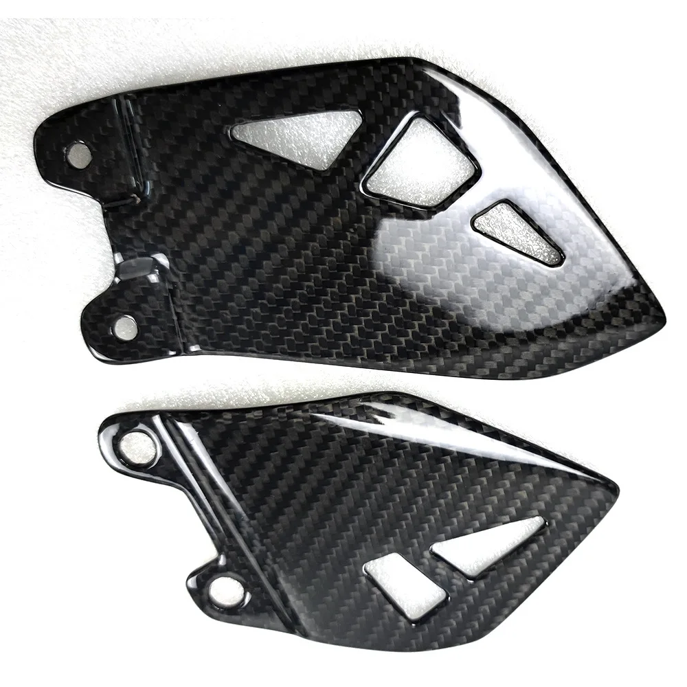 카와사키 ZX10R 2011-2024용 100% 카본 파이버 힐 가드 리어셋 커버 풋레스트 윙 프로텍터 페어링 액세서리