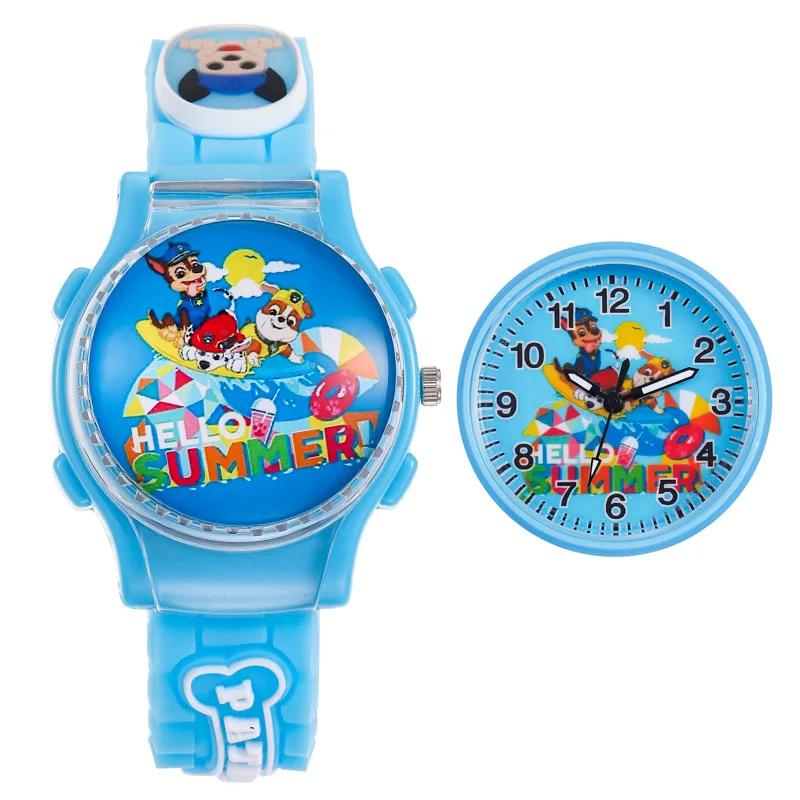 Reloj con patrón de la patrulla canina para niños, pulsera de cuarzo con  dibujos animados de cristal, juguete de moda, 2023 qym unisex