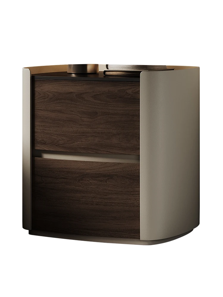 

Minimalist Oval Stone Plate Bedside Storage Cabinet