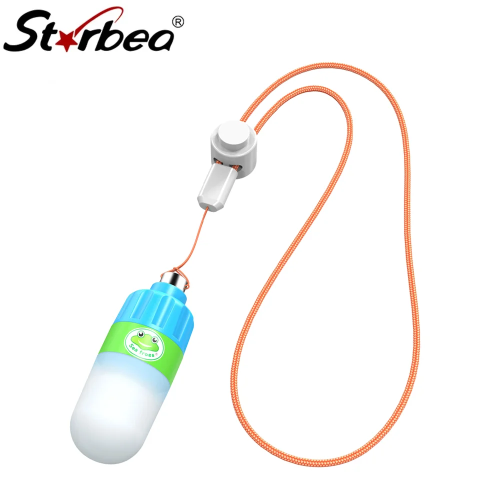 미니 손전등 수중 40m 스쿠버 다이빙 안전 신호등 야간 다이빙 마커 LED 비콘 경고 무작위 색상 신호등