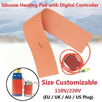 110V/220V Electric Silicone Heating Pad Digital Temperature Controller Thermostat Heater Plate Mat Guitar Side Rim Bending Press 1