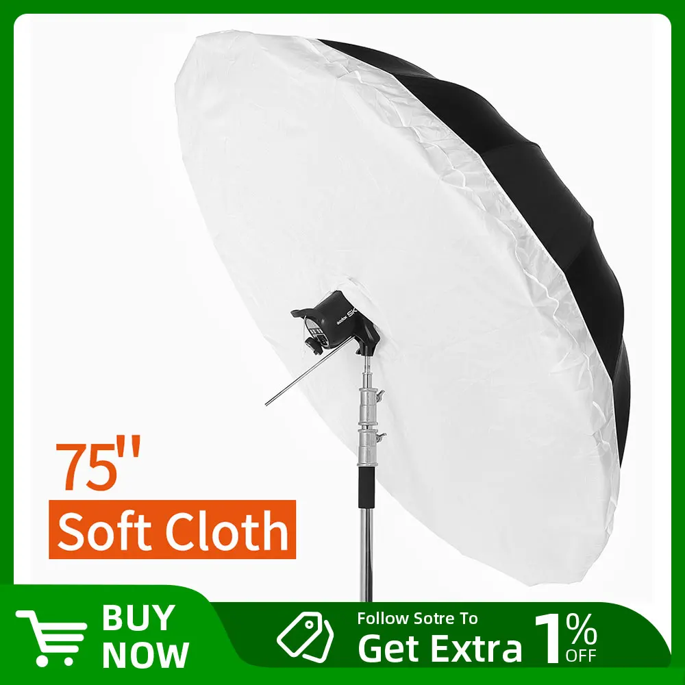 스튜디오 사진 우산 디퓨저 커버, 고독스 사진 우산, 디퓨저 커버 전용, 75 인..