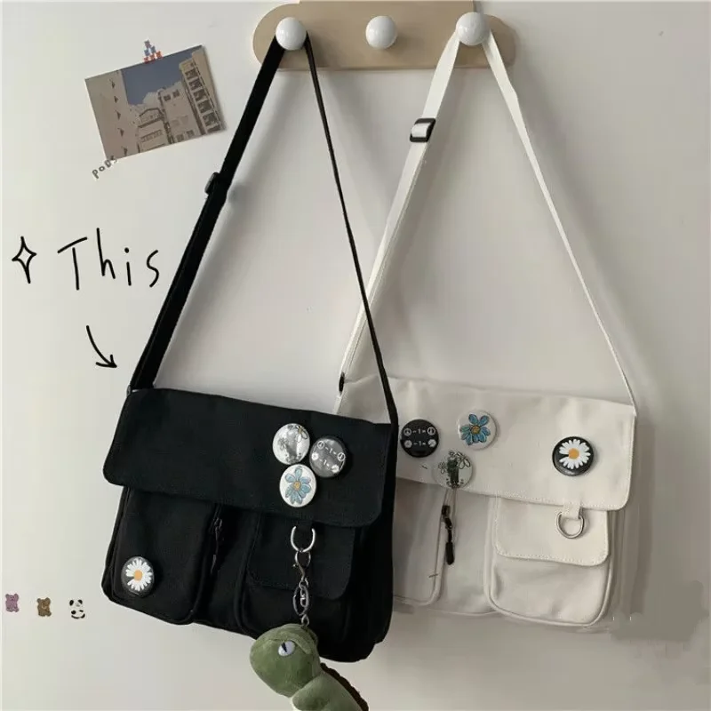 Xierya Frauen Leinwand Umhängetasche Jugend Damen Mode Schulter Tasche Student Große Kapazität Weiblichen Umhängetaschen Frau Paket