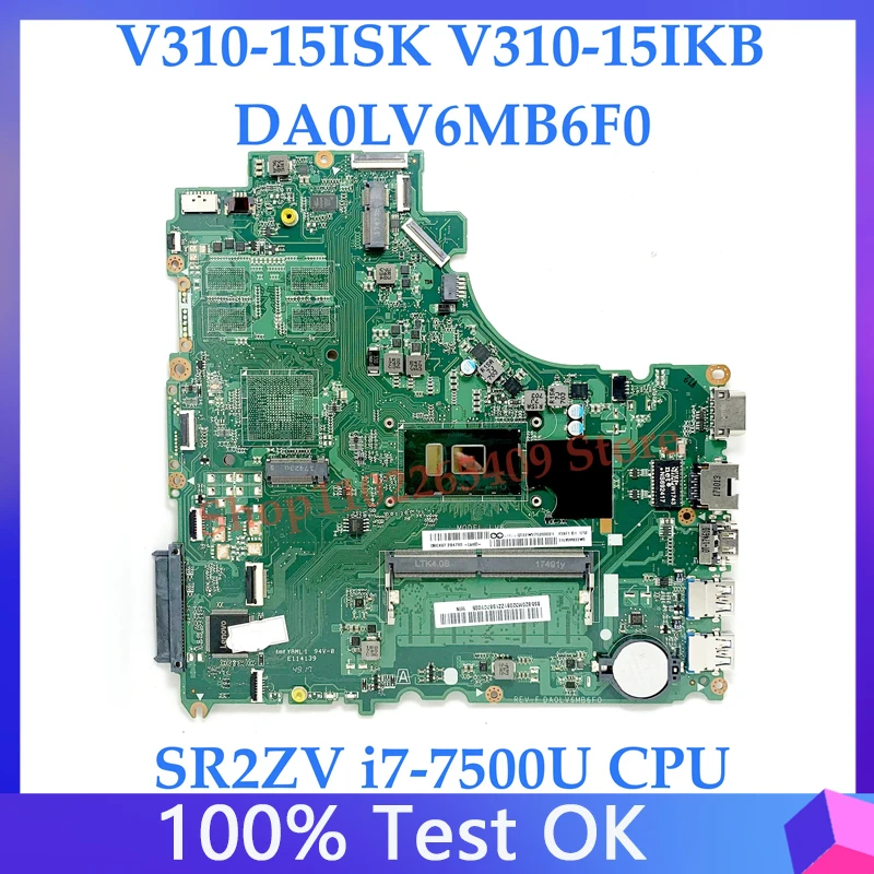 

Материнская плата DA0LV6MB6F0 с SR2ZV i7-7500U CPU для Lenovo