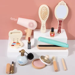 Girl Pretend Play Make Up Toys Simulation Wooden Cosmetic Makeup Set Play House Princess Beauty Toys For Girls Children Gifts