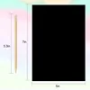 16/60Pcs Scratch Paper Kids Rainbow Magic Scratch Off Paper Sheets Art Craft Kit Black Note Paper Drawing Pads with Stencils 3