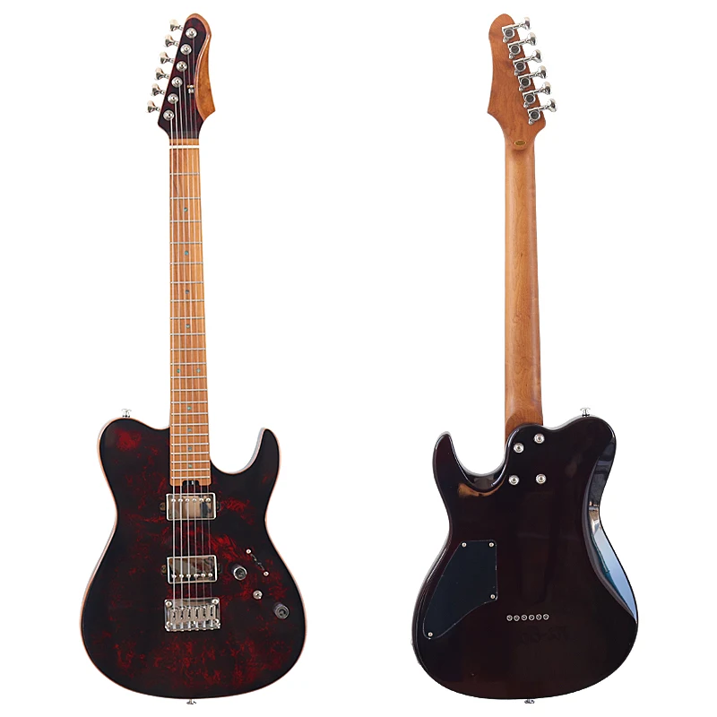 6 Strings Electric Guitar Solid Okoume Body 39 Inch High Glossy Guitar Canada Maple Neck
