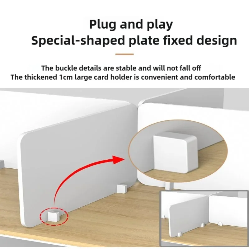 Desktop Partition Sneeze Guard Privacy Divider Protective Screens Desk Divider for Office Desk Easy to Install Mounted